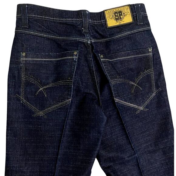 Vtg Southpole 1991 Jeans Mens 34X31 Dark Wash Loose Straight Y2K Ramie Street - Picture 1 of 13